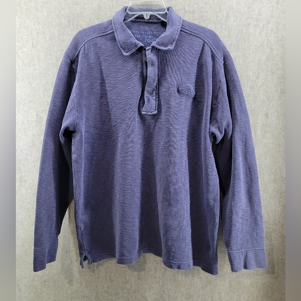 Tommy Bahama Sweater Mens Pro Leisure Tour Quarter Zip Pullover Blue, Size Large